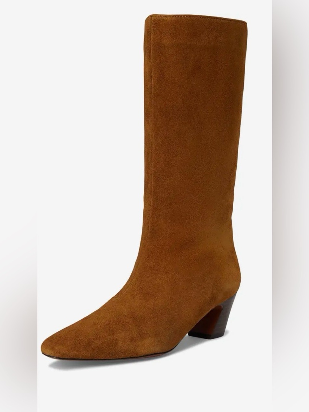 Loeffler Randall Cleo Cacao Brown Suede Western Pull On Boots US 8 NEW